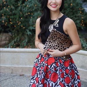 Chicwish Skirts - Red Rose Print Midi Skirt Chicwish Skirts - Red Rose Print Midi Skirt