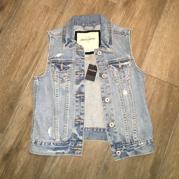 Abercrombie Distressed Denim Vest