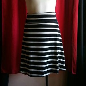 *SOLD locally* Black &White Striped Skirt