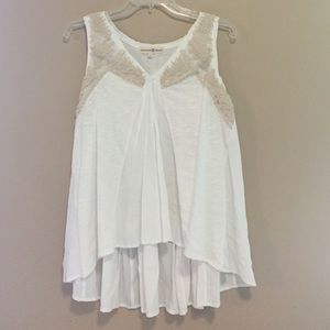 White flowy top