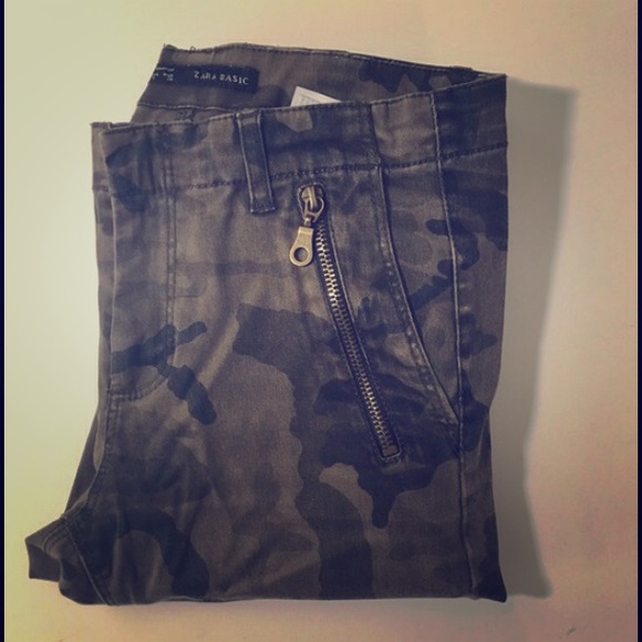 Camo moto pants