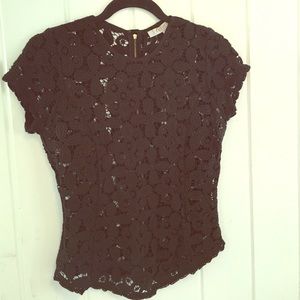 Black lace women's top, Size M
