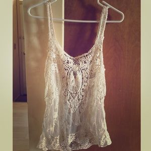 Lace cover up/long shirt