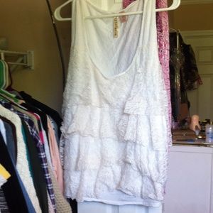 White Lace Tank Top