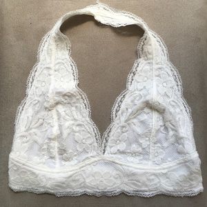 White Halter Bralette