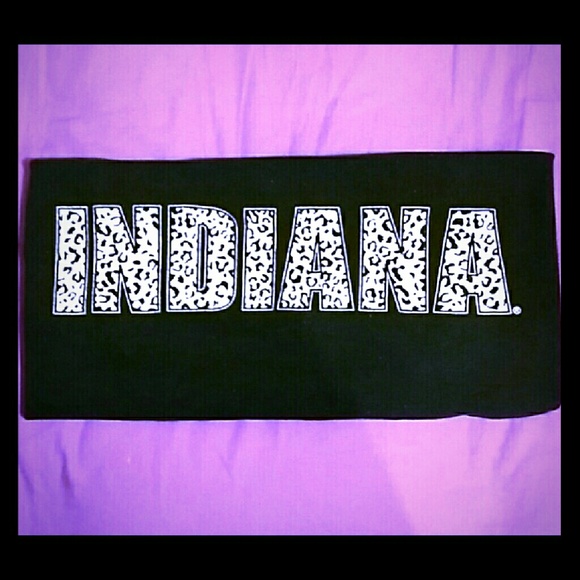 B&W Animal Print Indiana T Shirt Large