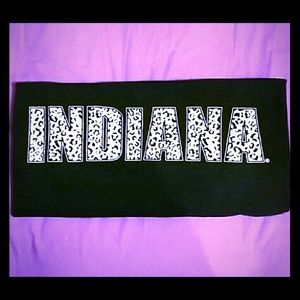 B&W Animal Print Indiana T Shirt Large