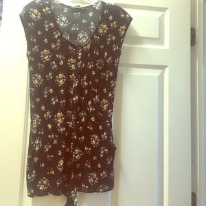 Black & Floral Romper