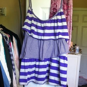 Layered Purple Striped Cami