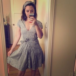 Diesel dress w/tie, b&w, size small, pockets