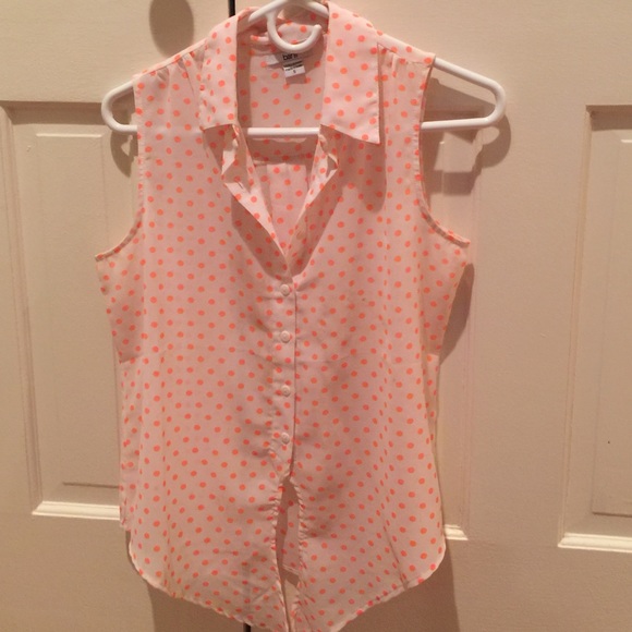 Bar III sheer button up blouse