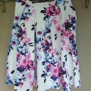 Floral High waisted Skirt