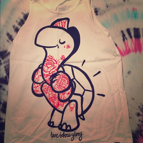 Hot Topic Tops - Love Before Glory Tony Perry Turtle Tank
