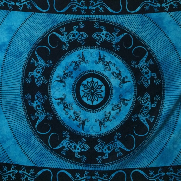 Hand dyed lizard tapestry