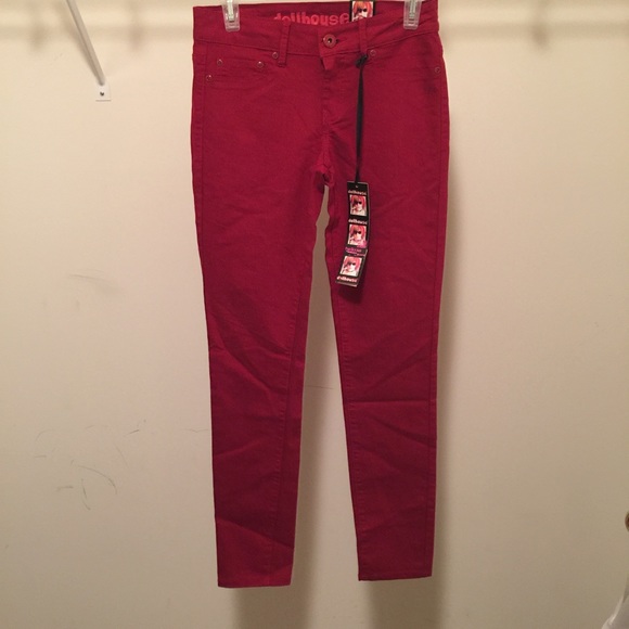 MORE COLORS!!! Burgundy Skinny Jeans !