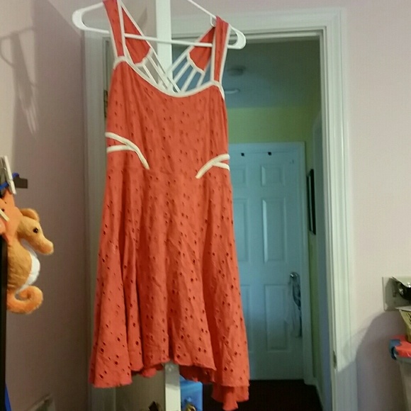 Free people orange dress