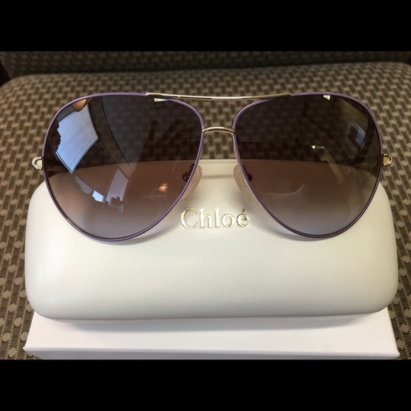 Chloe aviator purple/gold sunglasses💜