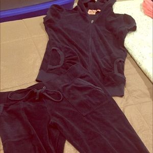Juicy Couture velour Capri suit