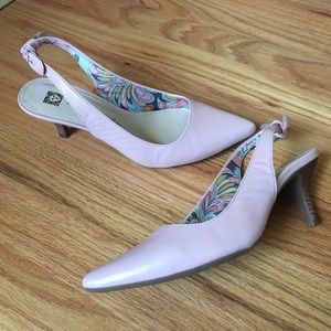 Anne Klein Sling Back Pumps with Bow Detail