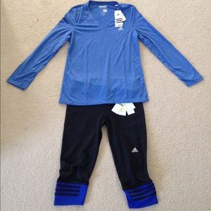 Ⓜ️️SOLDⓂ️Adidas matching blue shirt with pants