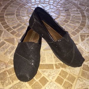 Black Sequin Toms