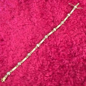 6 for $20 Gold Tone Rhinestone Bracelet