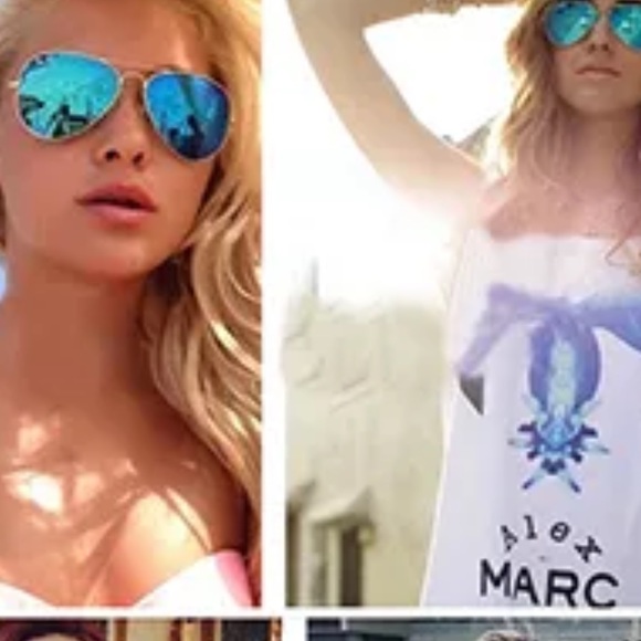 🌈❗️NEW🌈❗️Unisex Rainbow Lens Aviator Sunglasses - Picture 2 of 4