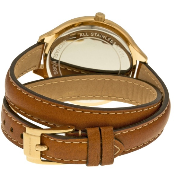 Michael Kors Gold Luggage Leather Slim Runway main image 4