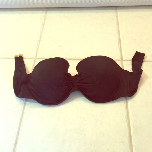 Black Strapless Bikini Top