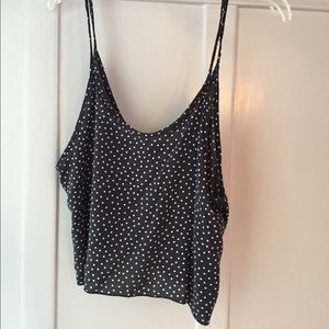 Brandy Melville crop tank polka dots OS EUC