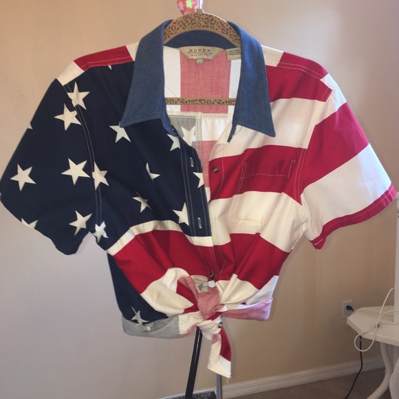 American Flag Button Down