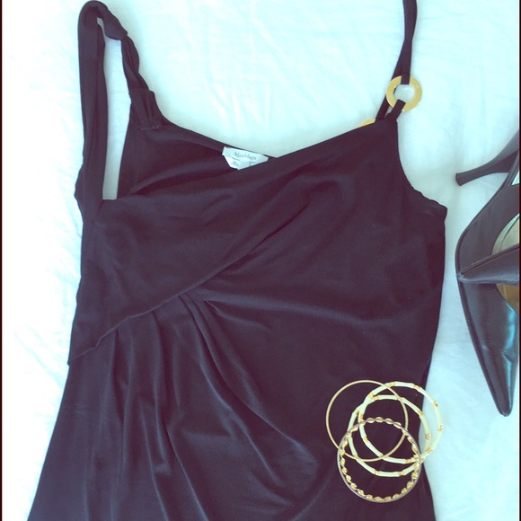 MaxMara Black Jersey Sleeveless Cami Top