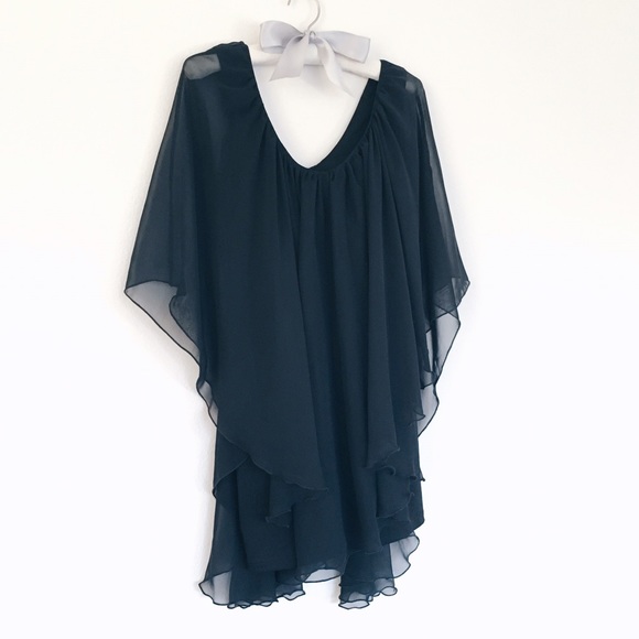 BACKSTAGE // Black Ruffle Dress - Picture 2 of 4