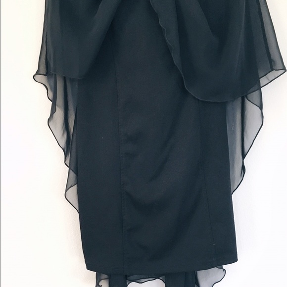 BACKSTAGE // Black Ruffle Dress - Picture 3 of 4