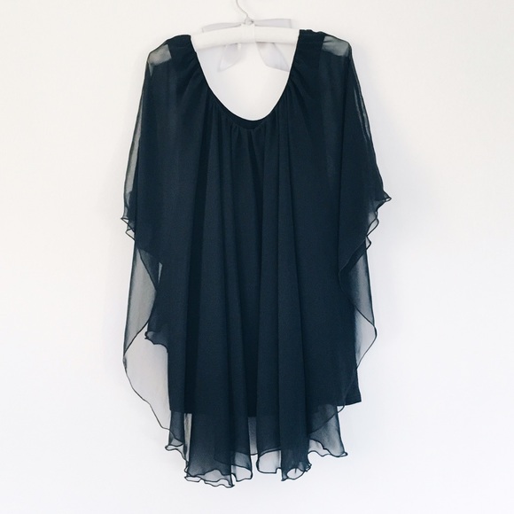 BACKSTAGE // Black Ruffle Dress - Picture 4 of 4