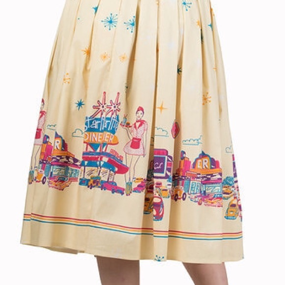 Starlite Drive-In Diner Pinup Skirt - Picture 3 of 4