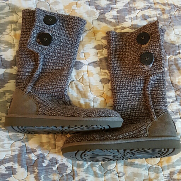 Grey Ugg Sweater Boots