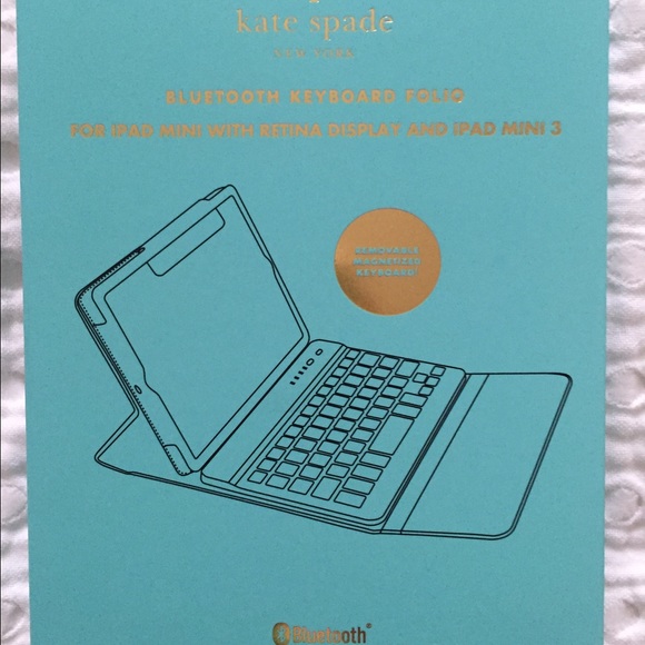 Kate Spade iPad case with Bluetooth keyboard - Picture 4 of 4