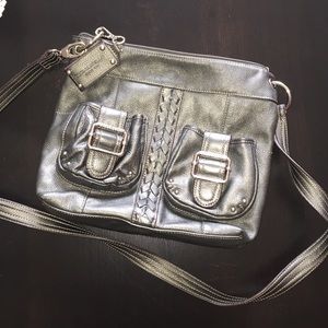Tignanello black silvery purse