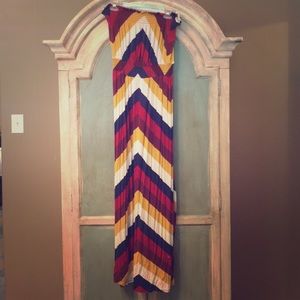 Cute chevron strapless maxi