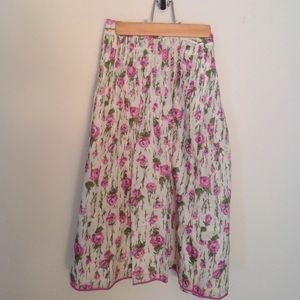 Jcrew floral midi skirt size 4