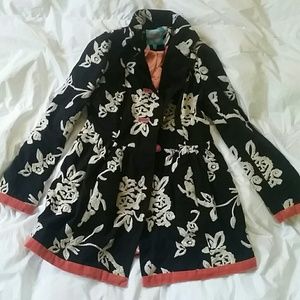 Embroidered Anthropologie Coat