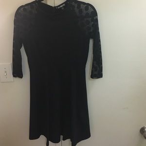 A line black express dress