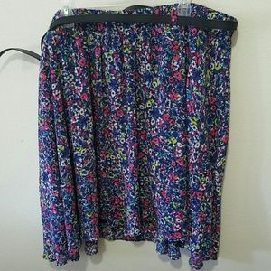 Torrid 4 Floral Chiffon Skater Skirt