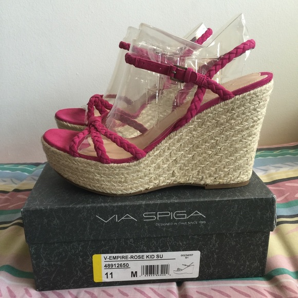 Via Spiga Empire Sandals (Rose Kid S) - Size 11