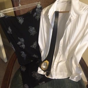 Outfit with black belt