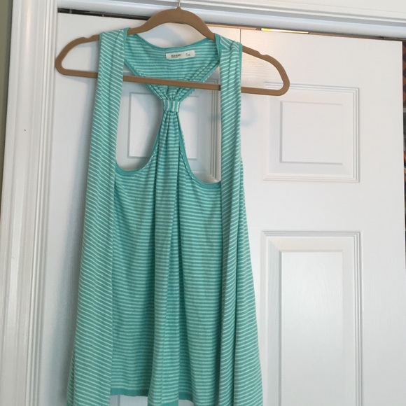 Sleeveless cardigan, mint color