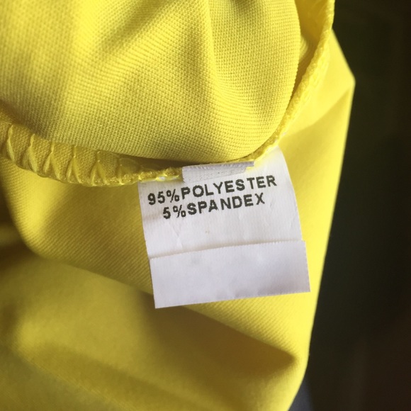 New lemon yellow belted wide leg jumpsuit - Picture 3 of 4