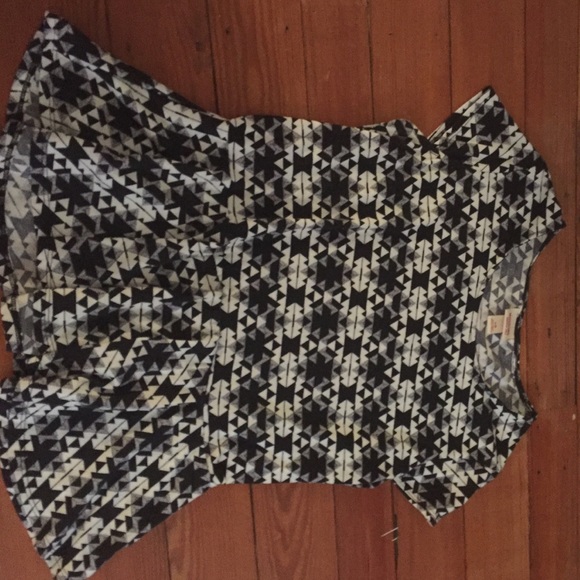 tribal print peplum top