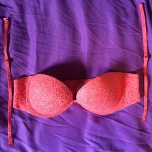 Abigal Aerie 34B Pink Strapless Bra